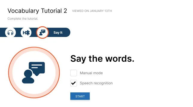 Speech recognition: Vocabulary Tutoral 2