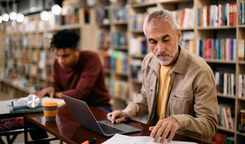 A woman video chatting with another woman